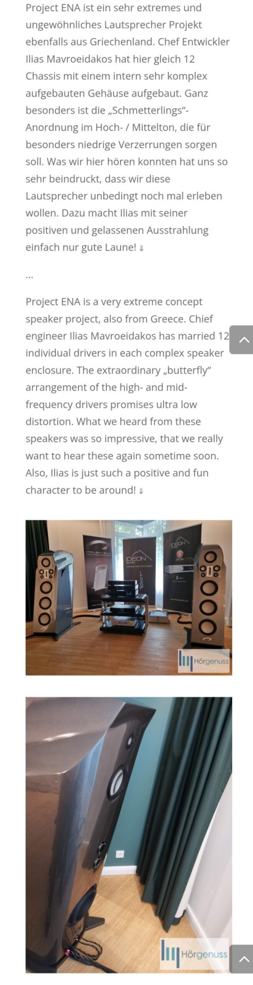 horgenuss project ena noema review acoustic impression